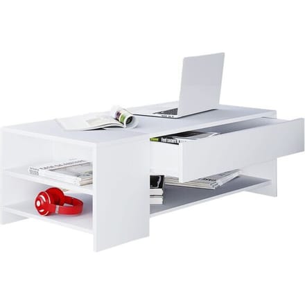 Houten bijzettafel Salontafel Sofa-tafel Woonkamertafel Lade Tindus