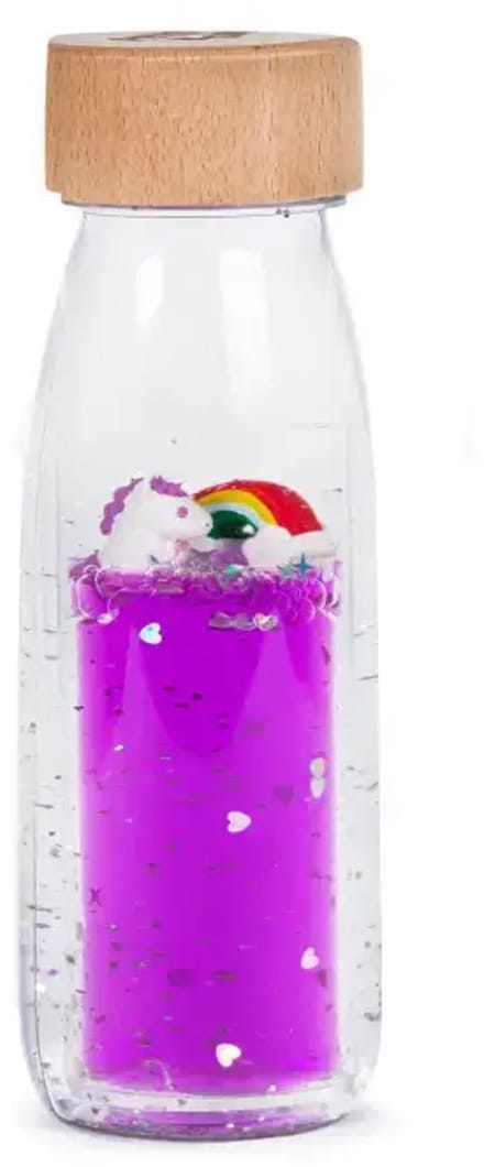 Petit Boum - Babyspeelgoed sensorische fles met geluid - Paars