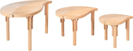 PARALIA - Salontafel set van 3 - Natuurlijk - Rotan