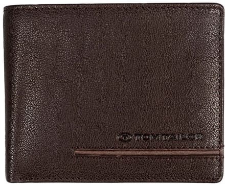 TOM TAILOR portemonnee Devon Horizontal Wallet Brown donkerbruin