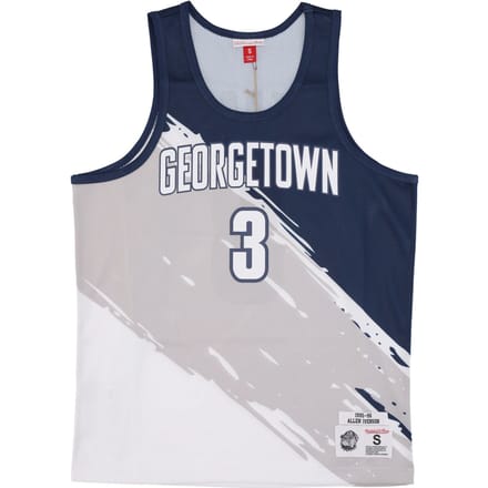 Basketbalshirt heren Ncaa Paint Brush Mesh tank nr. 3 Allen Iverson Geohoy Multi/wit