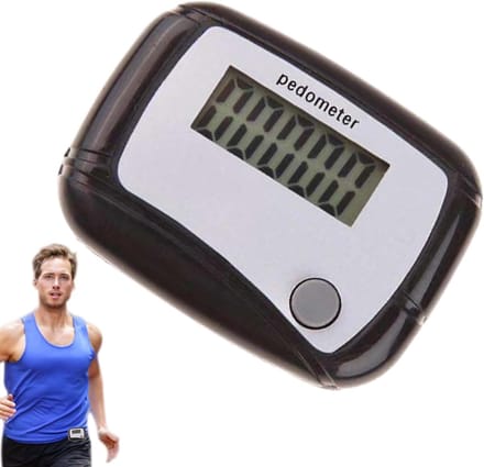 Digitale Stappenteller - Wandelmeter Activiteit - Dagelijkse Beweging - Lichtgewicht Draagbaar - Compact Formaat - Zwart