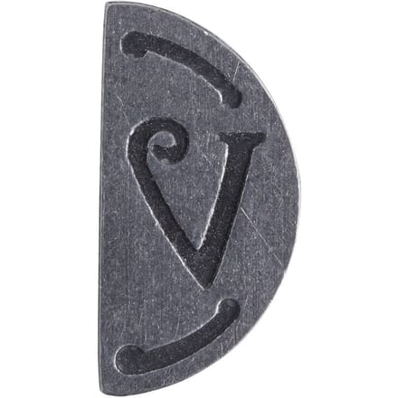 Afdichting - Stempelplaat, dubbelzijdig - Letter "V"