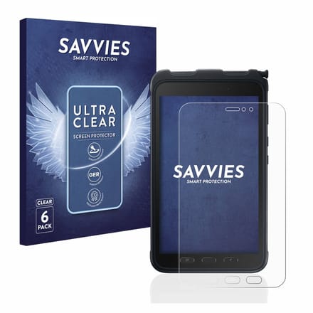 Savvies - Screenprotector voor Samsung Galaxy Tab Active 3 - Folie Beschermfolie transparant 6 Stuks