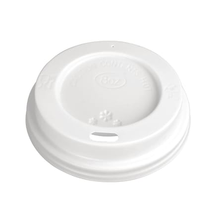 Fiesta recyclebare koffiebekerdeksels wit 225ml / 8oz (1000 stuks)