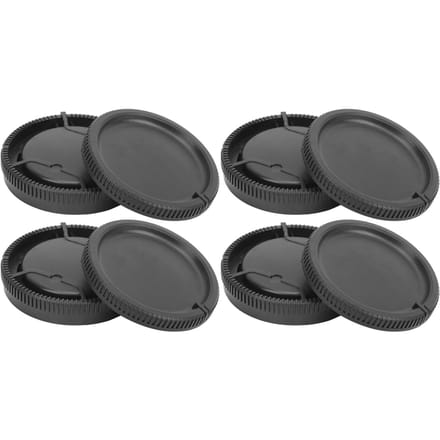 4 Stuks Lens Achterkap Body Voorkap Set voor Sony A Mount Lens Camera Body Zwart gray