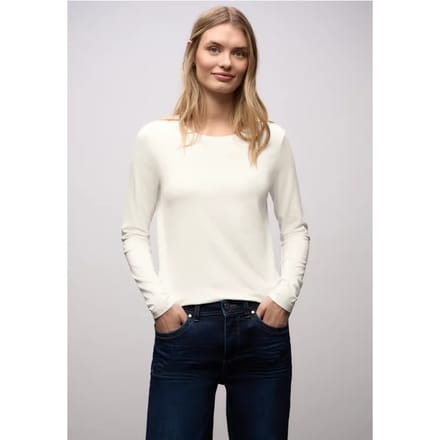 Basic shirt met ronde hals