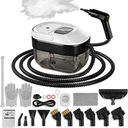 Stoomreiniger - Handstomer - Grondig Reinigen - 10 Seconden Opwarming - 16L Tank - Zwart Wit