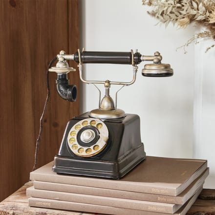 LOBERON Decoratietelefoon Upavon zwart