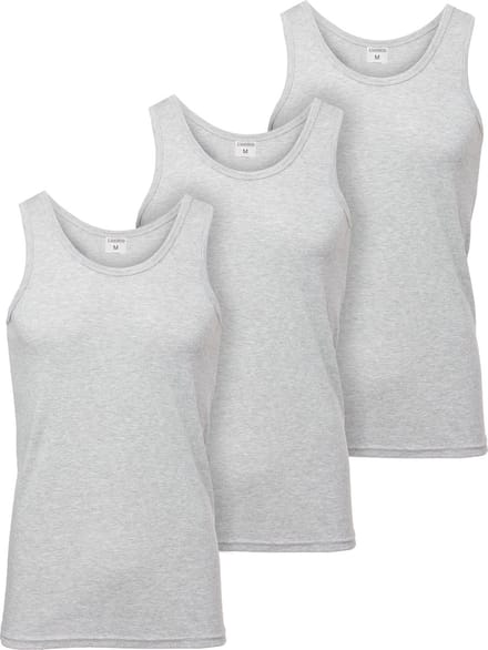 Ladeheid 3 pack Heren Singlet-Onderhemd Heren – Katoen – Grijs – M – LA-LA40-258-US