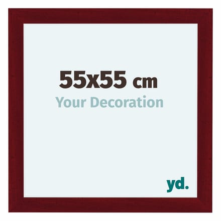 Your Decoration - Fotolijst 55x55 cm - MDF - Wijnrood Geveegd - Como
