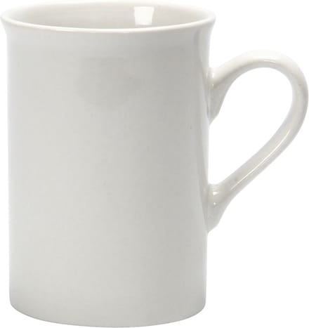 Mokken, H: 10 cm, d 7,4 cm, 245 ml, wit, 1 stuk