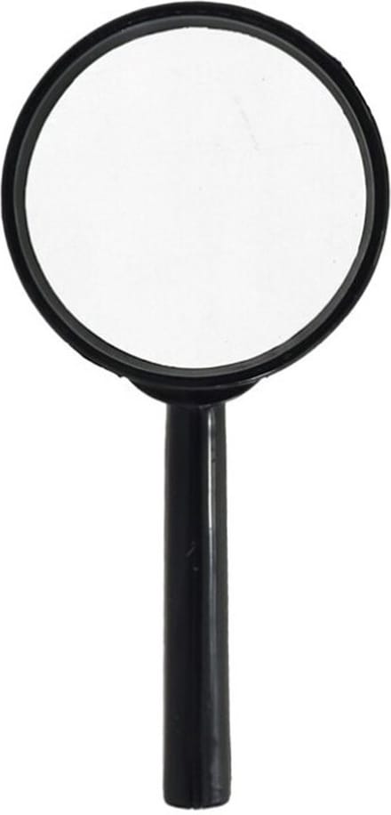 Gerimport Vergrootglas/Loep - zwart - kunststof/glas - D60 mm - speelgoed