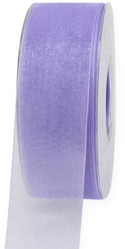 Organza lint met zelfkant 40mm 50m lichtpaars