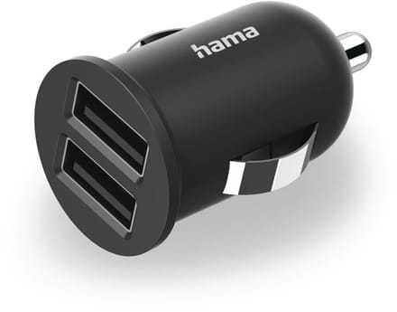 Hama 12W Auto oplader - 2x USB-A -