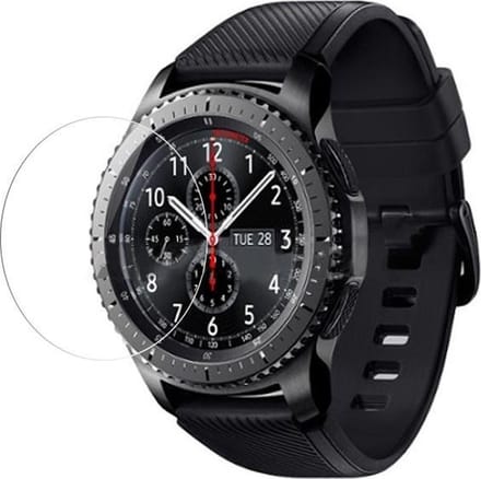 DrPhone PROTEC Series - Samsung Galaxy Watch 46mm / S3 / S4 Glazen Protector - Screenprotector Glas - Op maat Gesneden