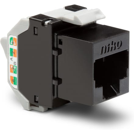 Niko Onbeschermde RJ45 UTP Cat 6 PoE++ Connector - 650-45062