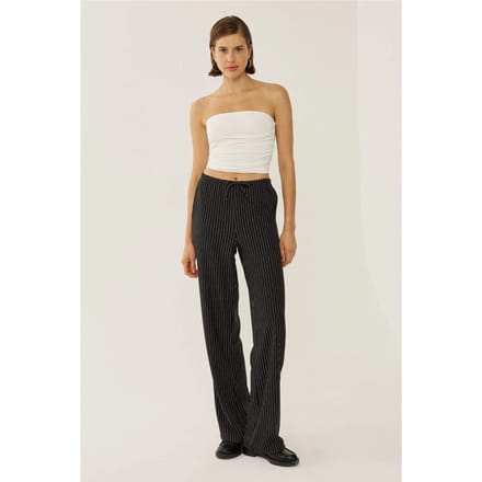 Elastische Taille Gestreepte Broek