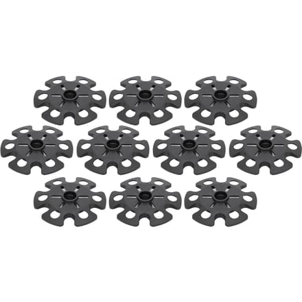 10 stuks Alpenstock Wandelstokken Accessoires Rubber 85mm Sneeuwsteun Modderbak Zwart gray
