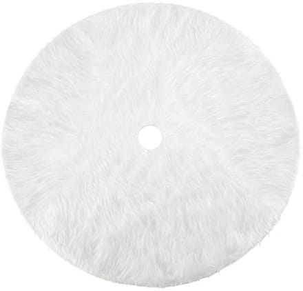 Allecto - Kerstboomrok - Imitatiebont - 150 cm - Witte kerstboom mat