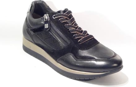 Helioform art. 253.060 0404-sneaker-zwart-veter/rits-dames