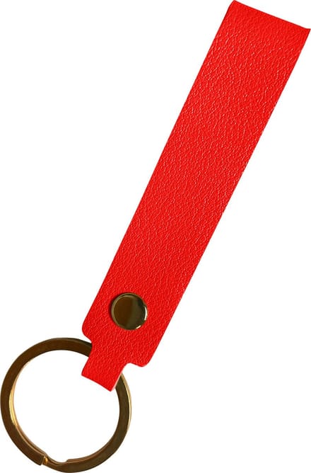 Sleutelhanger Leer - Leren Sleutelhanger Met Sleutelhanger Ring - Rood