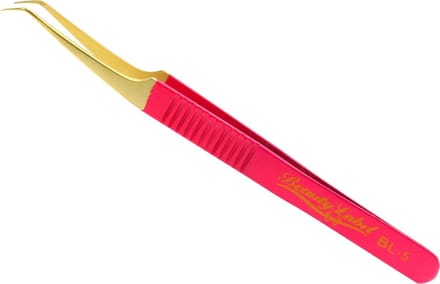 Beauty Label Pincet- Curved Tweezer -BL-5 - Roze/Goud