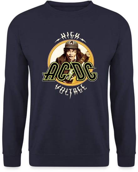 AC/DC Logo High Voltage Album Angus Young Sweater Heren