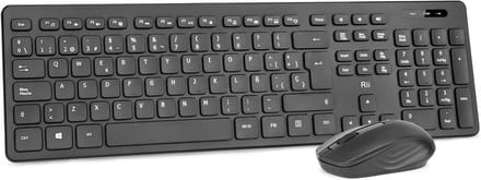 Draadloos Toetsenbord en Muis Combo QWERTY - Bluetooth & USB Ontvanger voor Windows, Android, Mac