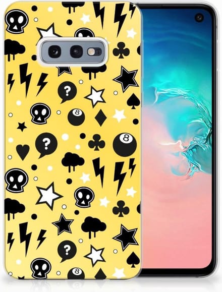 Silicone Back Case Samsung Galaxy S10e Punk Geel