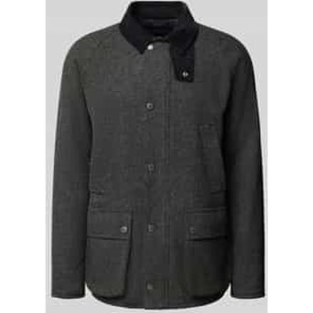 Regular fit wollen jack met corduroy, model 'BEDALE'