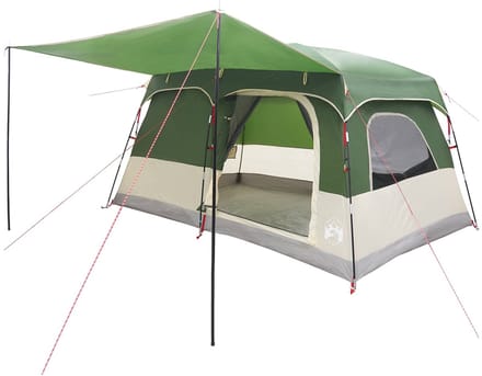 vidaXL - Familietent - 8-persoons - Groen - Polyester