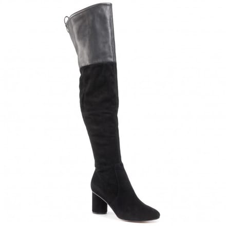 Eva Minge - Dameslaarzen - Zwart - Overknee - Maat 36