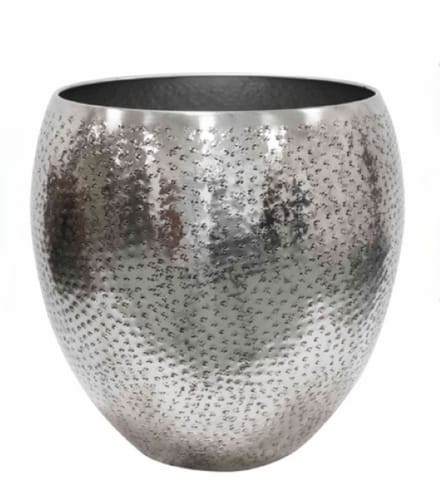 Ter Steege - Metaal Bloempot - Zilver - D42 x H41 cm