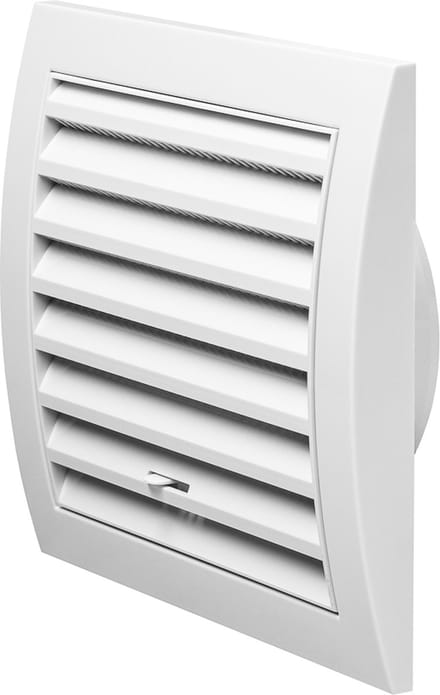 Paneir Airdesigns- ABS - 153 X 148 mm - aansluitbus  Ø 100 mm - verstelbaar - net - wit