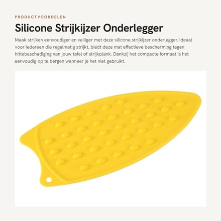 Dailygoods- Strijkplankmat Antislip - Siliconen Onderlegger - Hittebestendig - Compact - Herbruikbaar - Ophanggat voor Opslag
