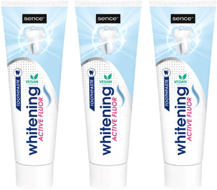 Sence Whitening Active Fluor Tandpasta - 3 x 75 ml