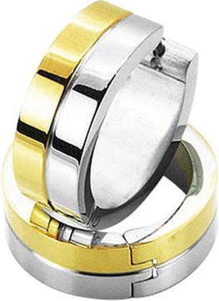 Amanto Oorbellen Davis W - 316L Staal - Duo Kleur - 7mm - Ø19mm