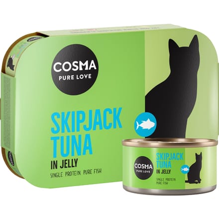 6x170g Skipjack Tonijn in Gelei Cosma Original Kattenvoer