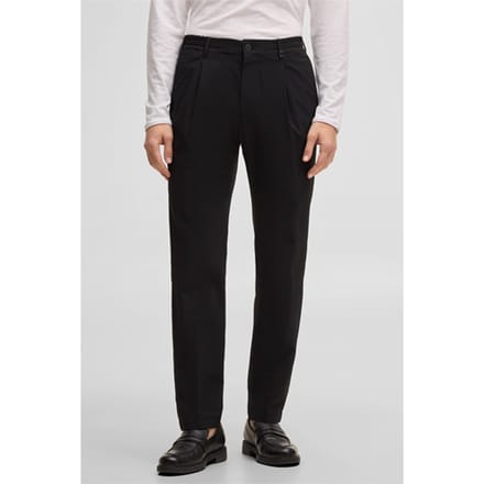 Flex Cross crêpe broek met plooien Lui, zwart
