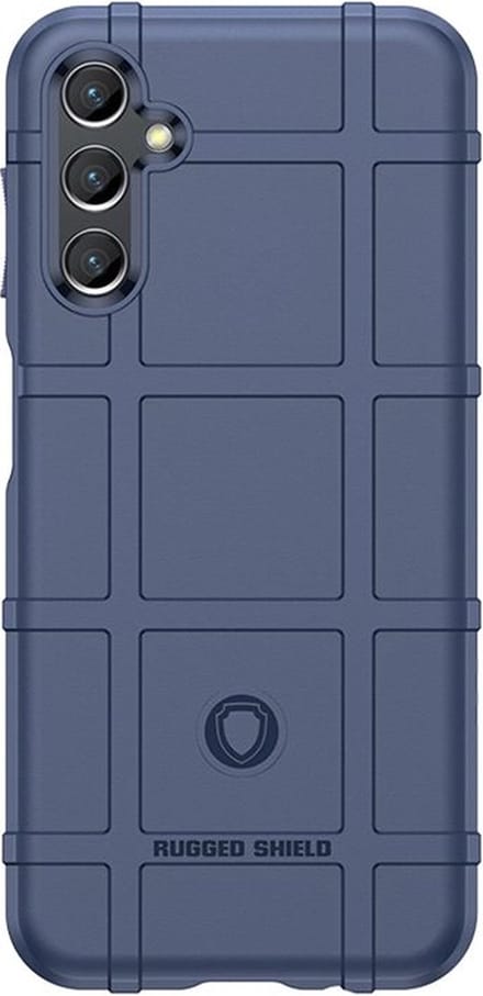 MobyDefend Hoesje - Geschikt voor Samsung Galaxy A14 - Rugged Shield TPU Backcover - Blauw
