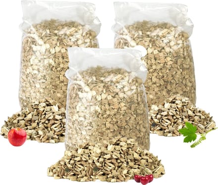 Rookhout Assortiment - 3x 4 L - Appel - Kers - Esdoorn - Rooksnippers