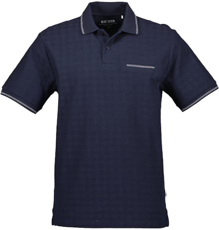 Blue Seven - Polo 321205 navy uni KM - maat L