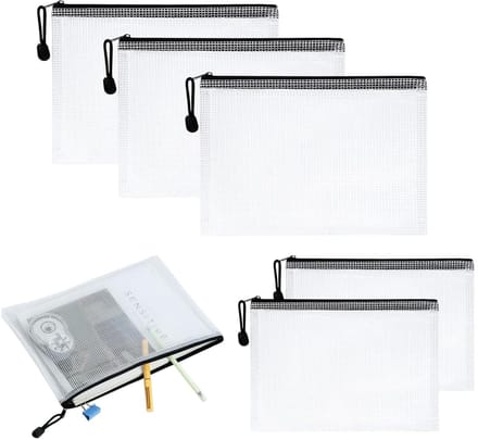 Dailygoods- Documententas A5 - Waterdichte Documentenmap - Documentenhouder - Document Organizer - Set van 5 - Duurzaam en Praktisch