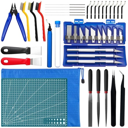 3D Printer Gereedschap - Printer Accessoires - Model Afwerking - Uitgebreide Set - 42 Delen - Grijs