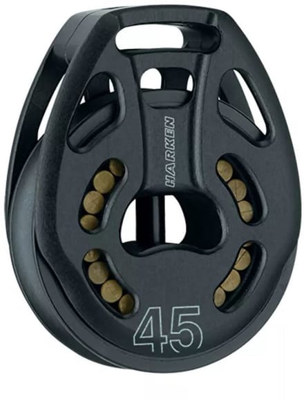 Harken 3389 1-schijfs 45mm Black Magic loop blok