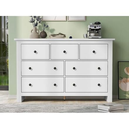 ModernLuxe Dressoir met 7 lades - spaanplaat - Wit