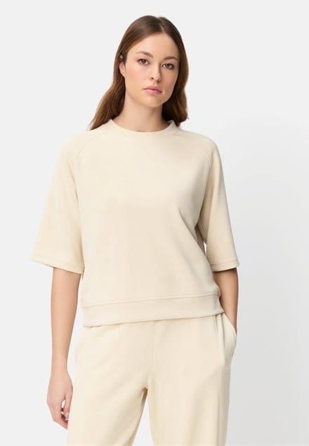 camel active Sweatshirt met ronde hals - Maat - Parelwitwomenswear-S