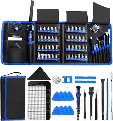 Complete Precisieschroevendraaier Set met 120 Magnetische Bits voor Elektronica, Laptops en Mobiele Apparaten