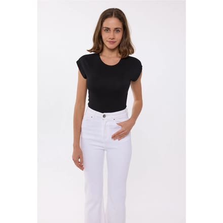 Ronde Hals Cropped T-shirt